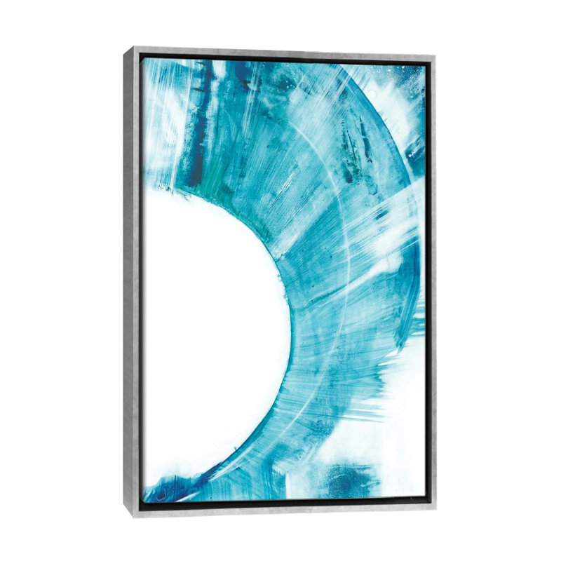 « Aperture II » par Ethan Harper, reproduction d’art, H 48 po x l 32 po x P 1,5 po, Toile avec cadre argenté, Pas de tapis
