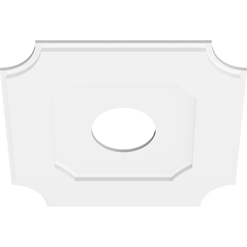 Médaillon de plafond contemporain en PVC de qualité architecturale 34 po x P 6 po x P 20 1/4 po x P 1 po