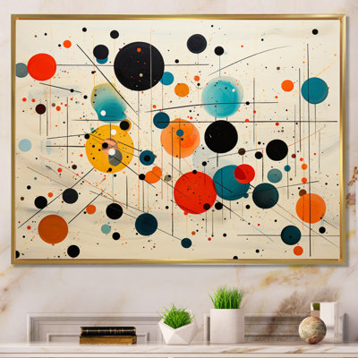 " Orange Blue Mid Century Geometric Abstractions II "