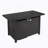 42" Smoked Glass Metal Rectangle Fire Pit