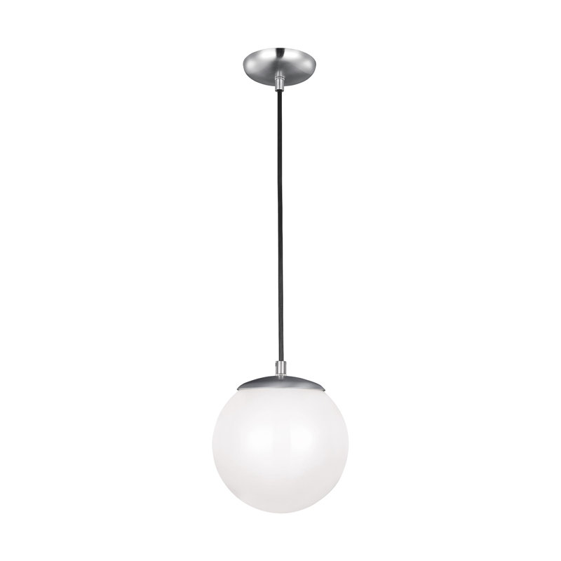 Leo - Hanging Globe Small One Light Pendant from , 8.5" H x 8" W x 8" D