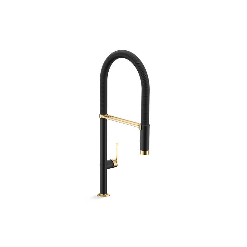 Juxtapose™ Semi-Pro Faucet, Matte Black/Gold