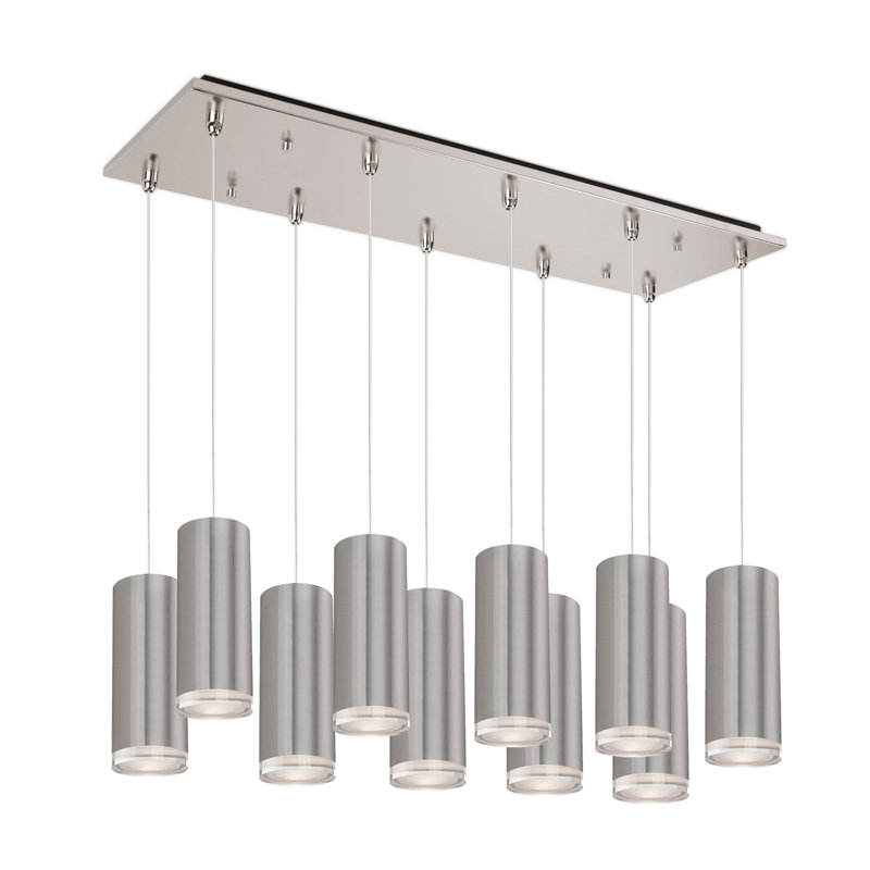 Cameo LED Pendant, Brushed Nickel, 10 Lights, 83 W