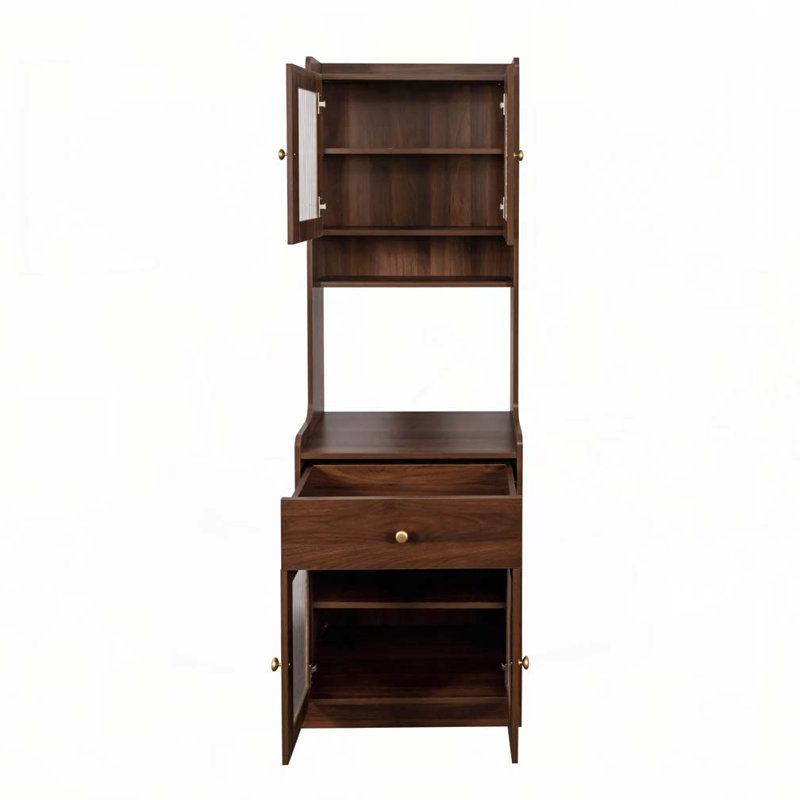 Farmhouse Storage Cabinet with Microwave Stand
