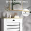 HOMCOM Radiator Cover with Drawer, Horizontal Slat, 78cm, White