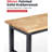 Farreli Solid Wood Top Height-Adjustable Workbench with Power Outlets-1364783080