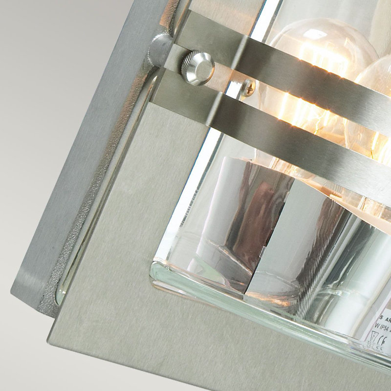 Parrott Outdoor Bulkhead Light, Stainless Steel, Clear