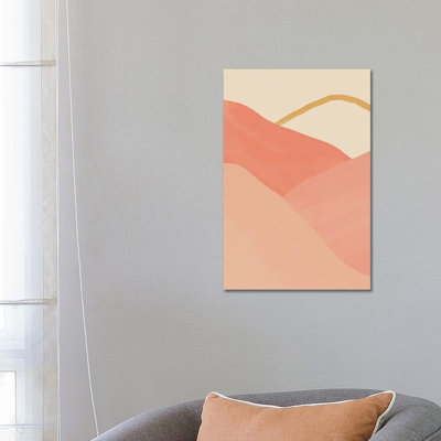 Mountains In Pink by Morgan Harper Nichols - Wrapped Canvas Print