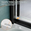 Porte de douche pivotante semi-encadrée de 96,5 à 106,7 cm (L) x 180,3 cm (H) avec verre trempé transparent de 6,35 mm (1/4 po).-107686609