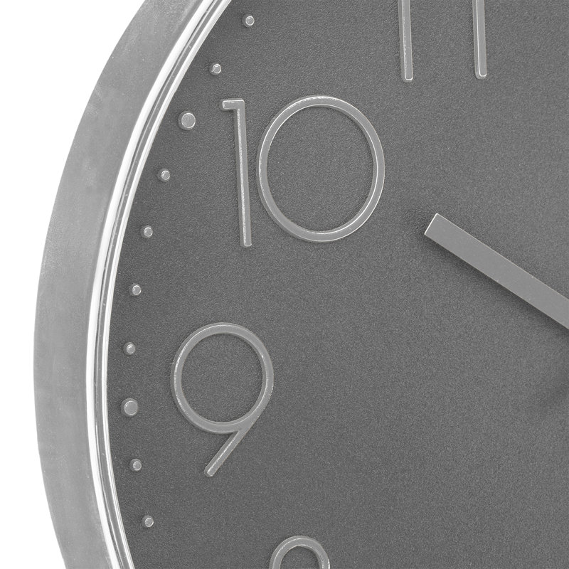 Laylahni Metal Wall Clock, Grey