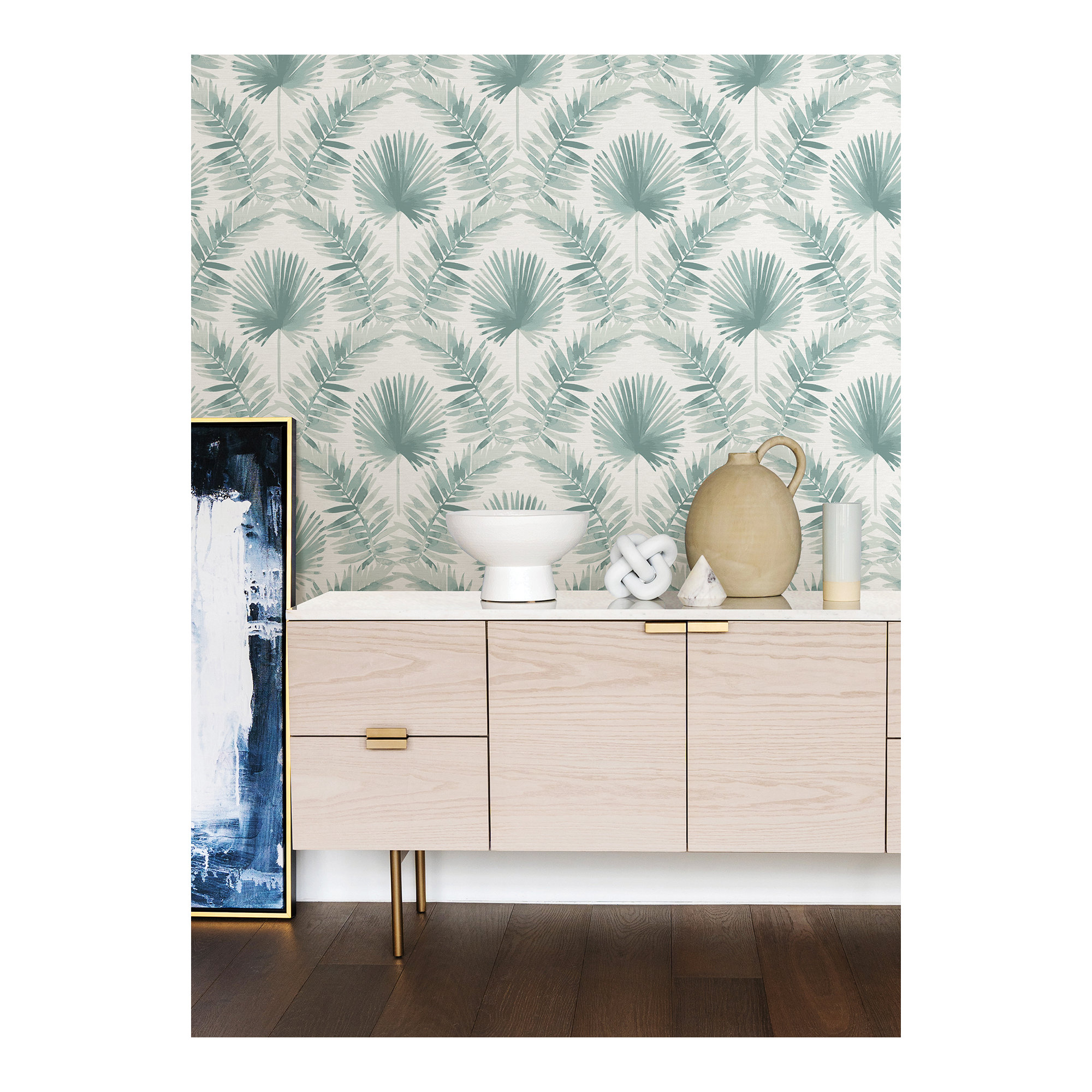 Dorinda Botanical Wallpaper, Light Blue