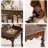 Modern Nut-Brown Rectangular Solid Wood Dining Table-125676908
