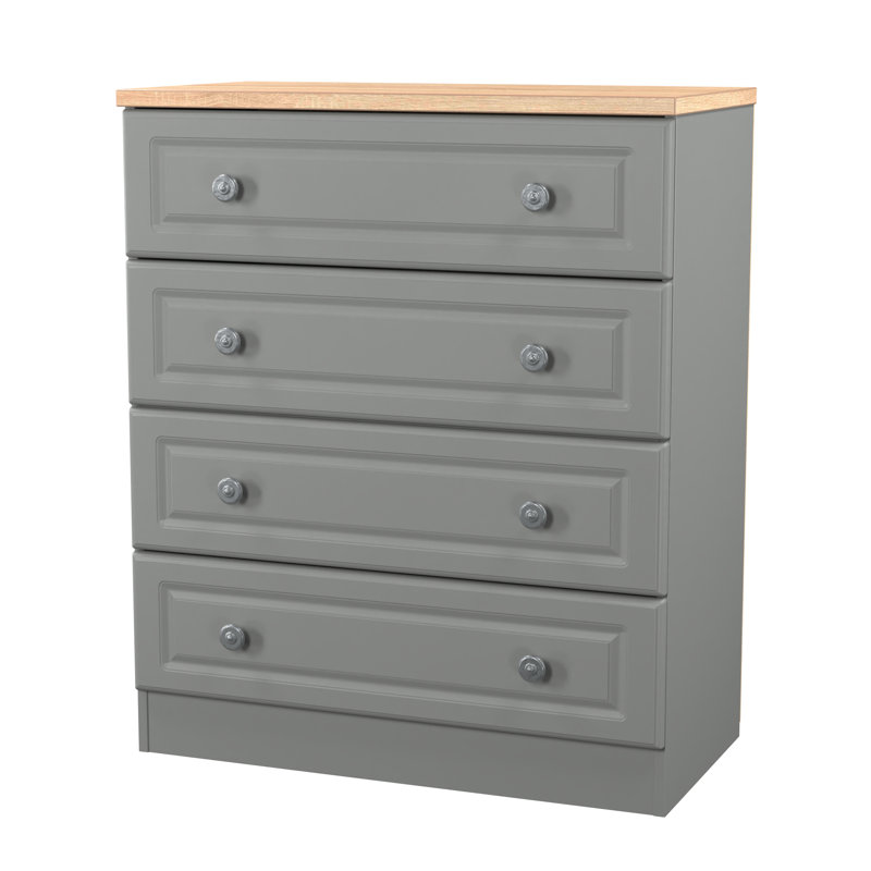 74 cm W Chest of 4 Drawers, Grey