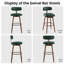 Ensemble de 2 tabourets de bar pivotants, hauteur de comptoir 30 po, similicuir-1522703458-1522703460
