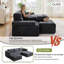 134" W Compression Modular U-Shaped Cloud Sectional Sofa-993809225
