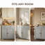 Buffet 55,1 po de style nordique avec tiroirs de rangement, tablettes réglables, buffet gris et chêne pour le salon, la cuisine et le vestibule-540563188