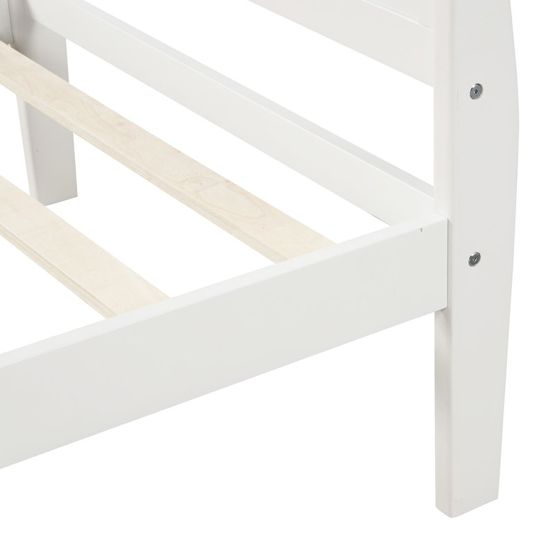 Lit plateforme avec base de lit en bois et lit-bateau