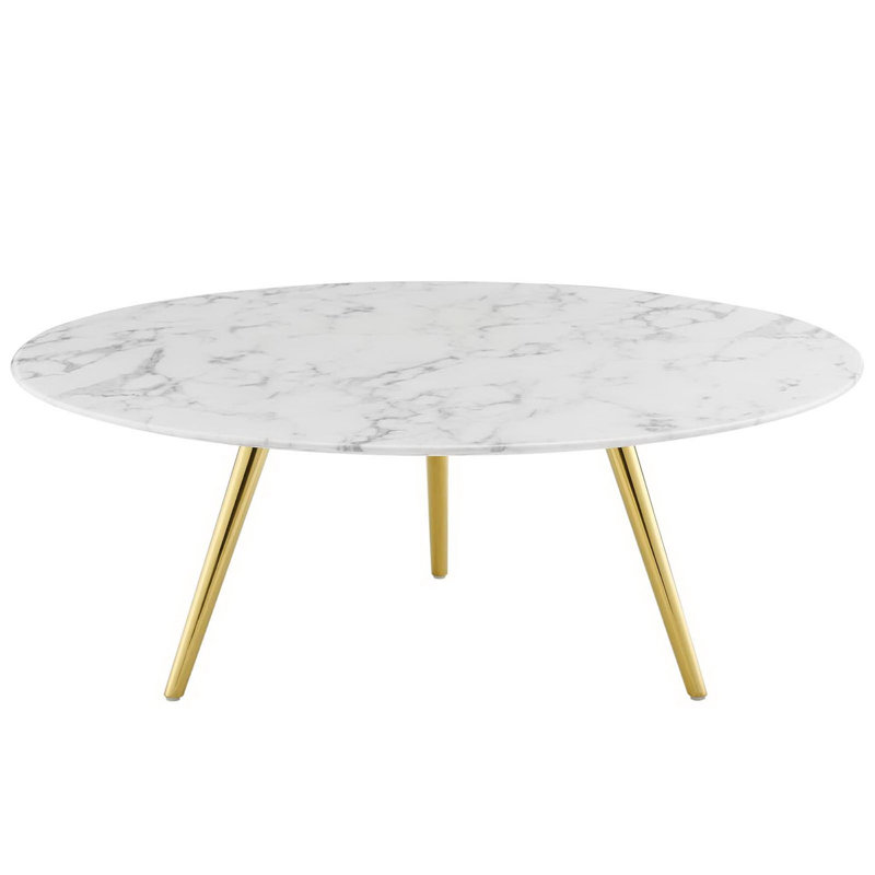 Table basse Lippa, H 14,5 po x L 39,5 po x l 39,5 po, Or