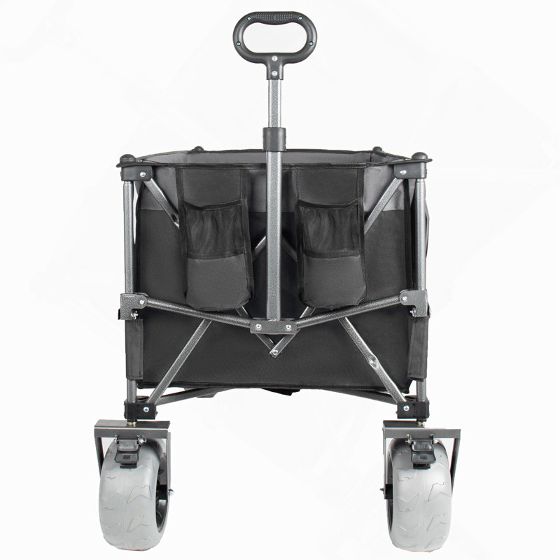 Chariot utilitaire pliable robuste de 132 cm (52 ​​po), capacité de 254 kg (560 lb), pliable et portable, avec pliage compact, noir et gris