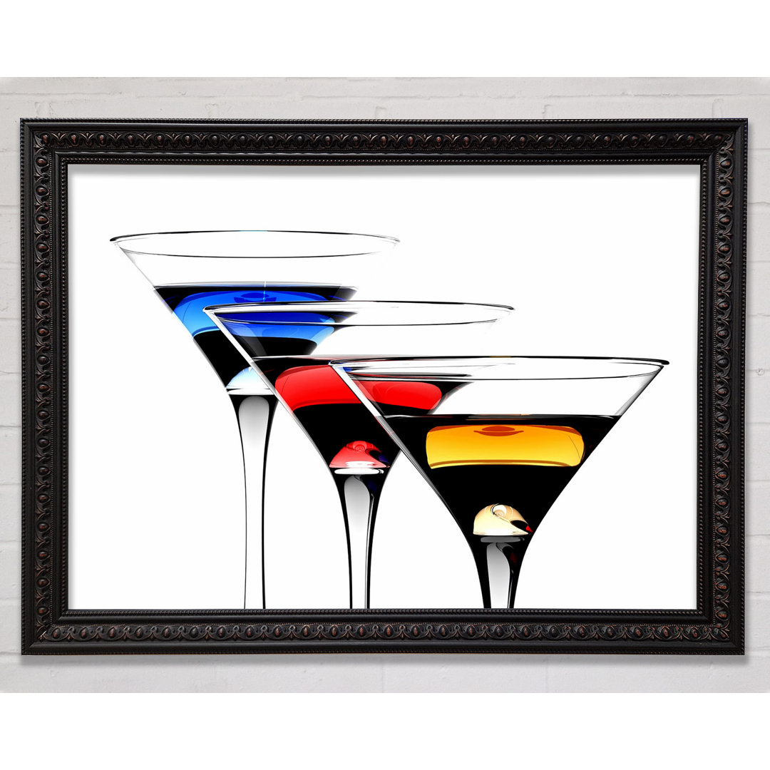 Cocktail Trio - Einzelne Bilderrahmen Kunstdrucke