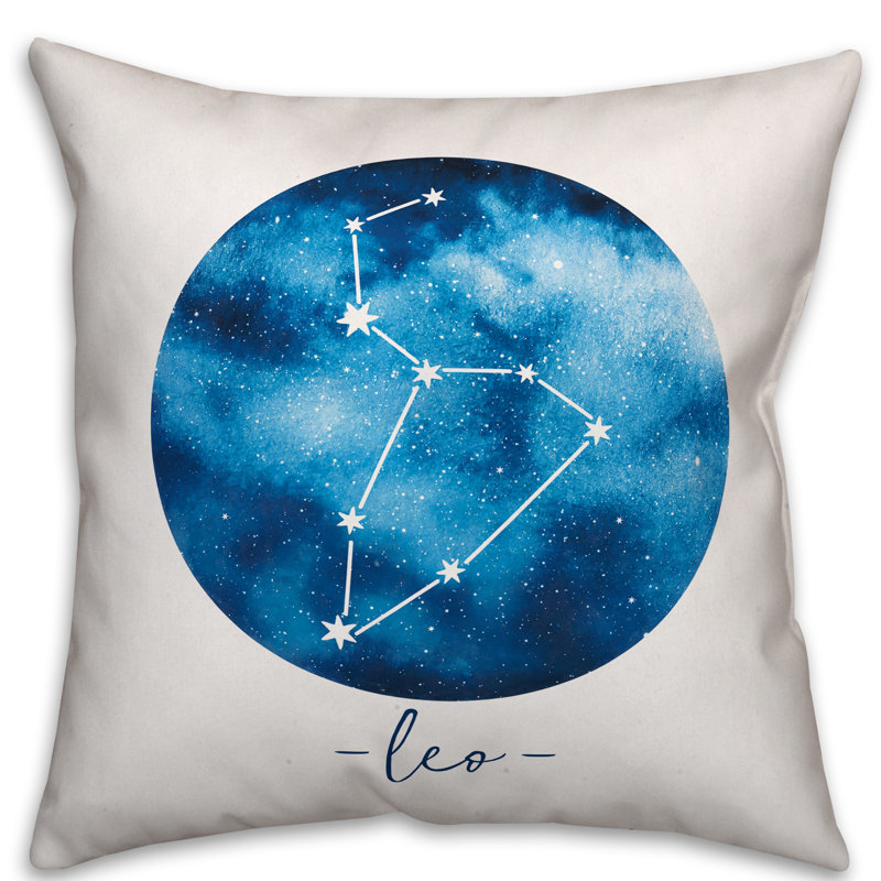 Leo Zodiac Sign Throw Pillow