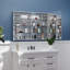 Armoire à pharmacie à DEL encastrée sans cadre avec miroir et tablettes réglables, prise de courant, USB-1060103339