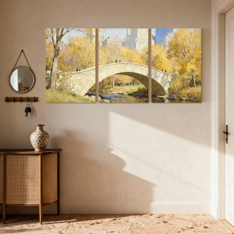 Ensemble de 3 reproductions d'art mural sur toile, H 24 po x l 48 po