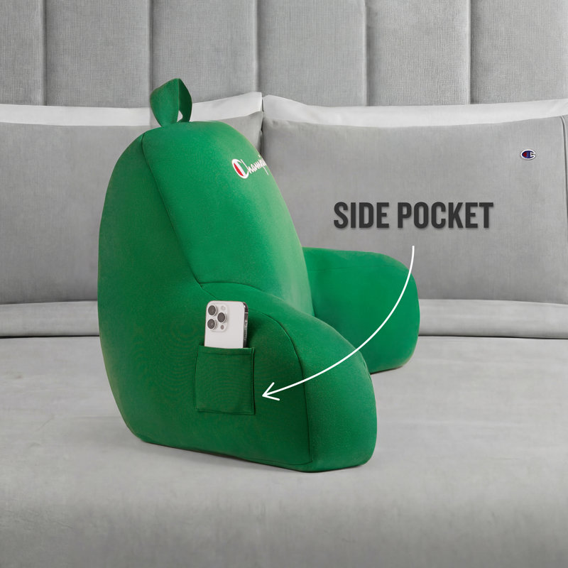 Champion Jersey Backrest Pillows, Dark Green, 34" x 18" x 18"