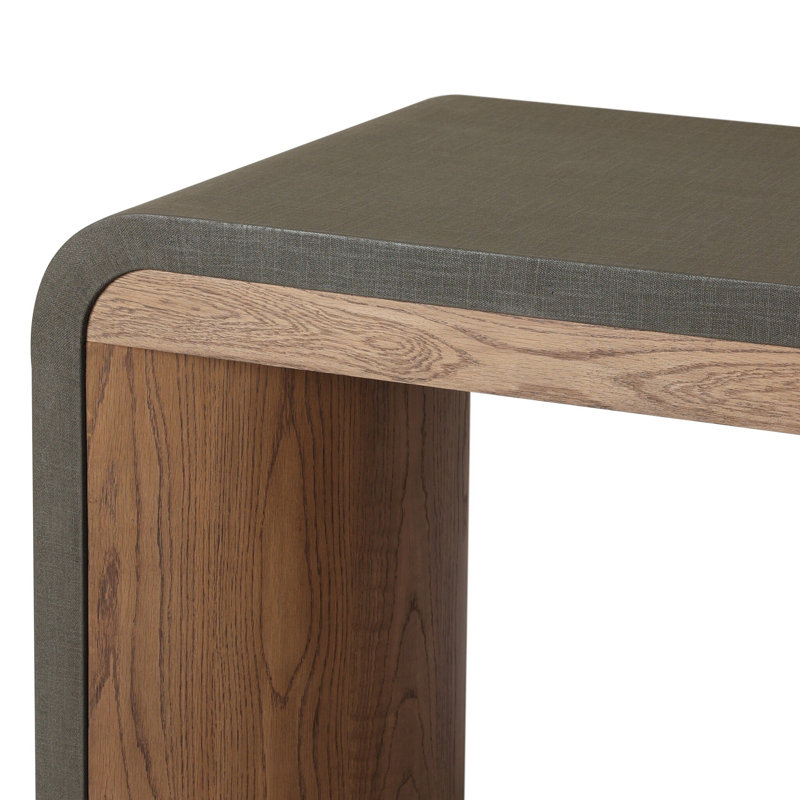 Jane Writing Desk, Dark Green Lacquered Linen