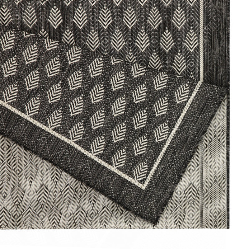 Anthracite Indoor/Outdoor Area Rug, Rectangle 7'10" x 10'3"