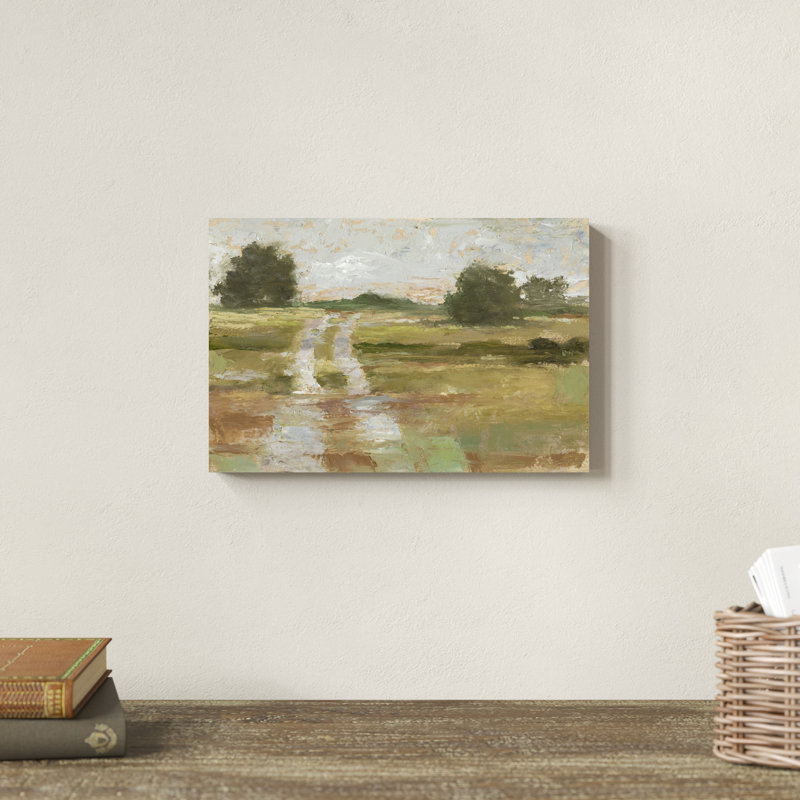 «Back Country Road II», peinture sur toile, H 8 po x l 12 po