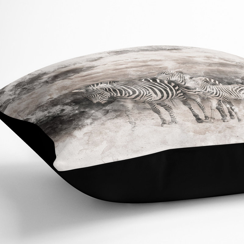 Square Throw Cushion, 55cm H x 55cm W x 20cm D, Black