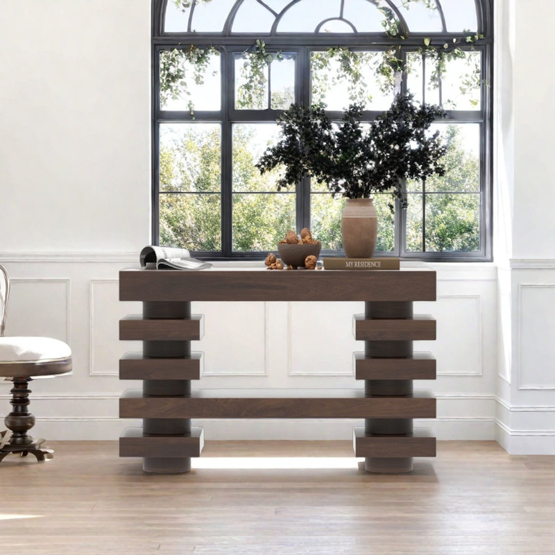 Console rétro minimaliste, H 33,46 po x l 39,37 po x P 15,75 po