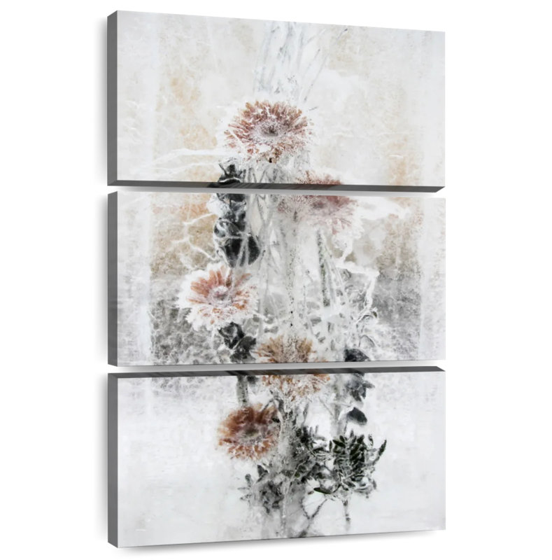Harnek fleurs d'hiver, H 65 po x l 42 po