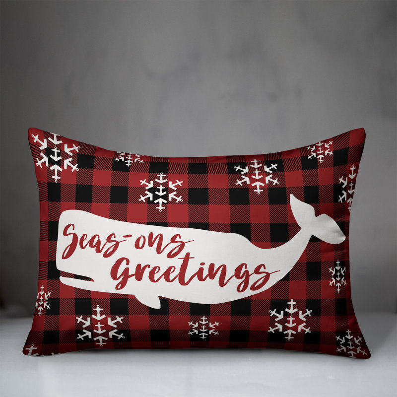 Plaid Throw Pillow, Polyester/Polyfill