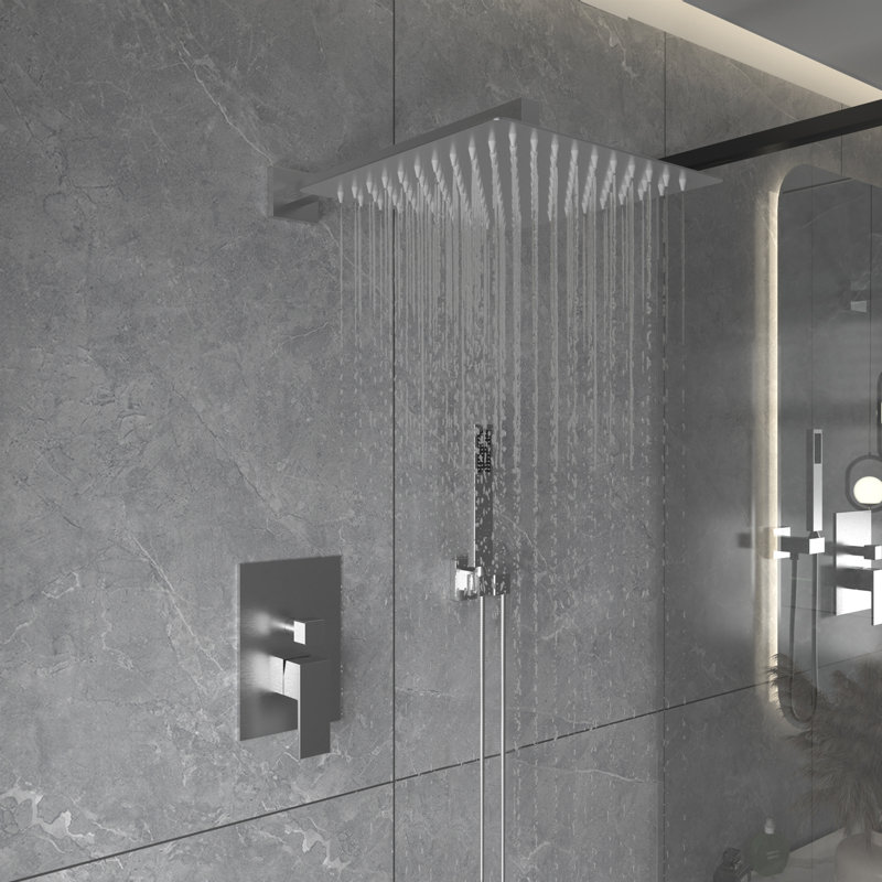 Robinet de douche avec valve brute, Nickel brossé