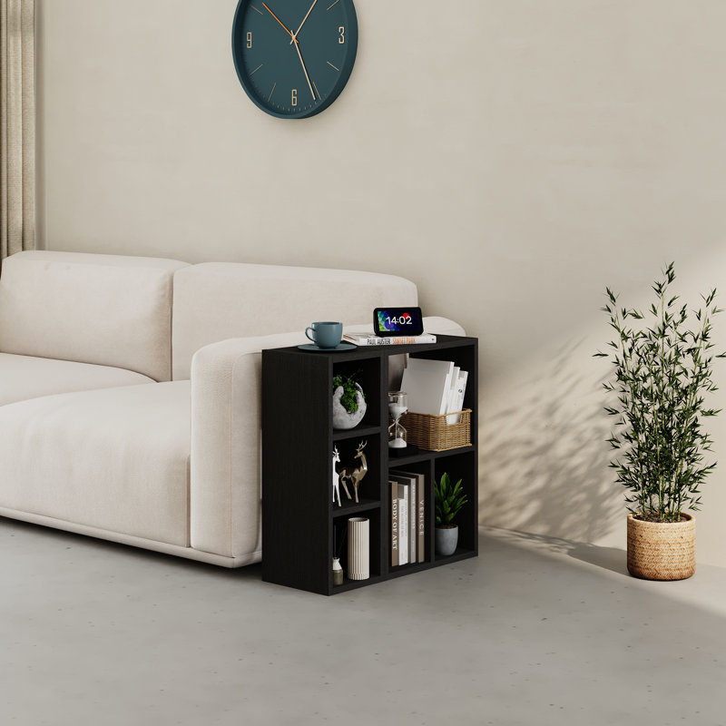 Sereta 68cm H x 44cm W Floating Bookcase, Black