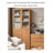 Modern Solid Oak Glass Door Bookcase