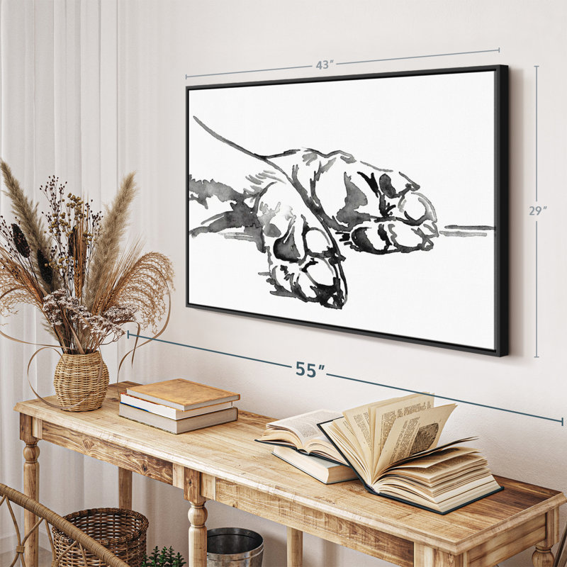 " Linear Paws I Canvas Print ", 29" H x 43" W