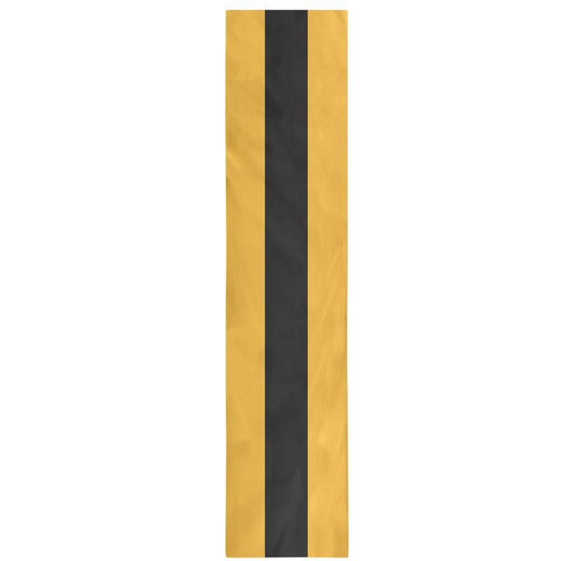 Boston Table Runner, 90" x 16", Boston,Yellow/Black/Yellow, Polyester