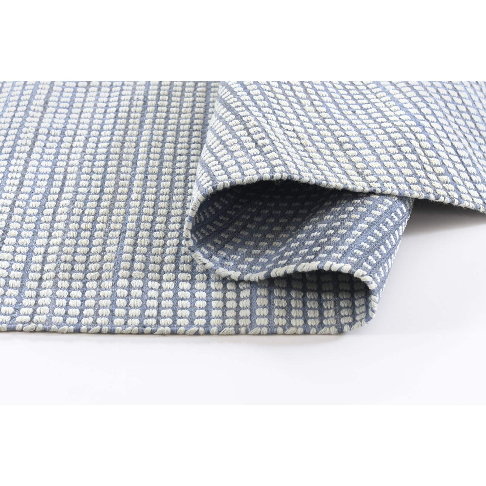 Acerra Blue Hand-Woven Geometric Outdoor Rug, Rectangle 7'10" x 9'10"