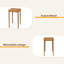 Table de bar d'extérieur carrée en bois d'acacia minimaliste, structure moderne et robuste-129479590