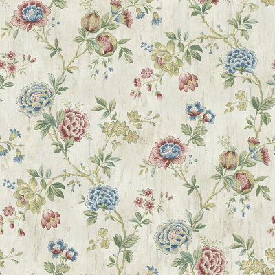 Rouleau de papier peint Barstow Chrysanthemum Jacobean L 33 pi x l 20,5 po