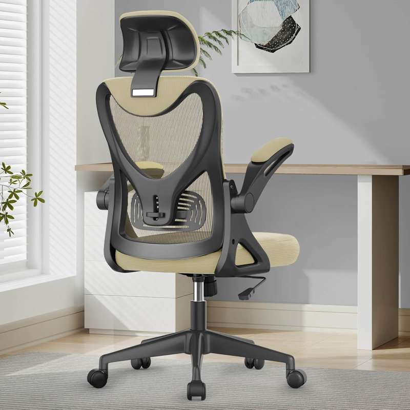 Ergonomic Office Chair, Computer Chair, Mesh Chair, Khaki