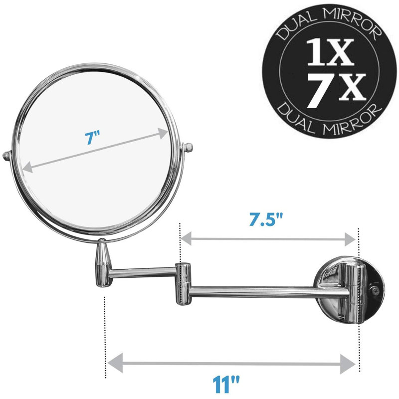 Alexeia Metal Flat Wall Mirror