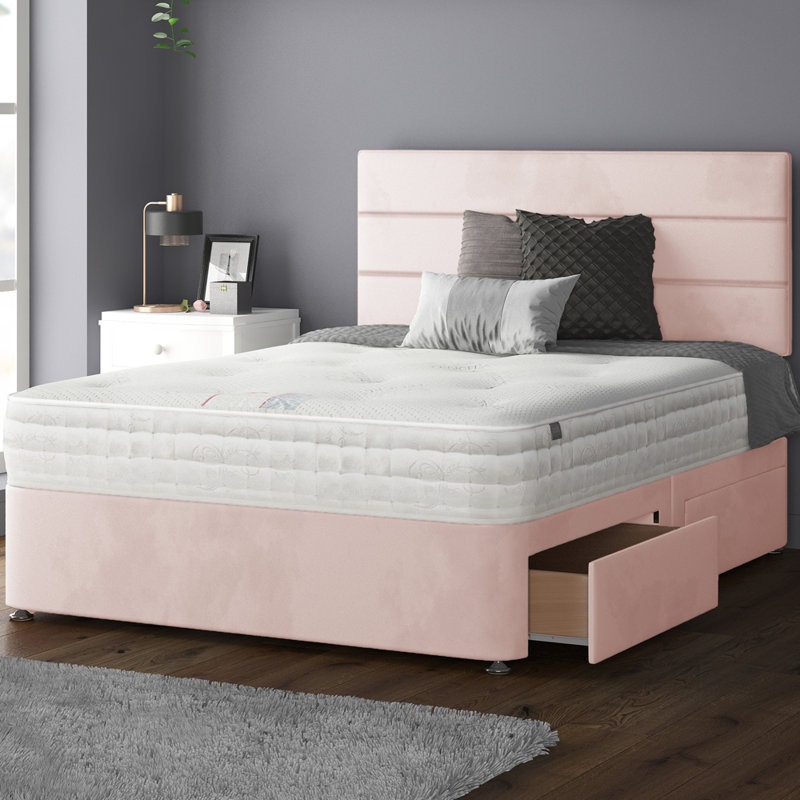 Brand Upholstered Headboard, Double (4'6), Pink