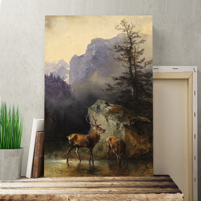 Friedrich Gauermann - Wrapped Canvas, 100cm H x 70cm W