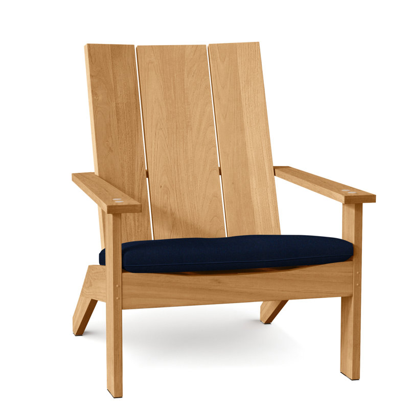 Méridienne Ashir, Welt, Velours indigo, Teck naturel