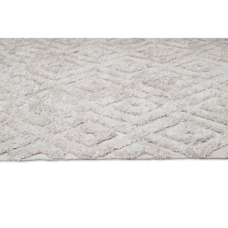 Motif géométrique Miken Tapis gris, Rectangle 5 pi x 8 pi