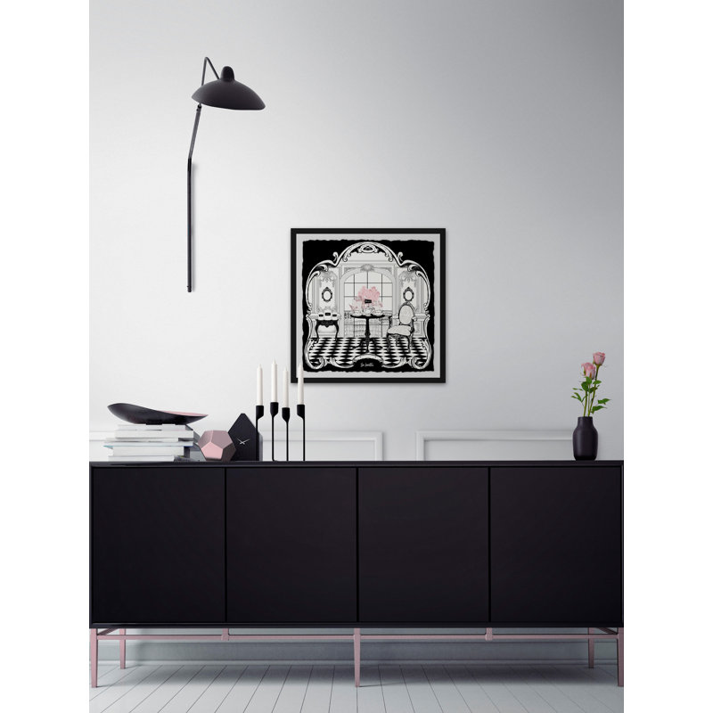 « tea time art », reproduction encadrée, H 12 po x l 12 po x P 1,5 po